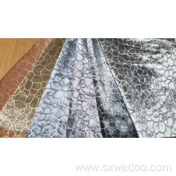 Knitted Polyester Solid Dyed Embossed Velvet Sofa Fabric